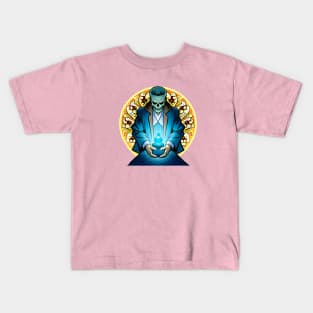 Skeleton in blue Kids T-Shirt